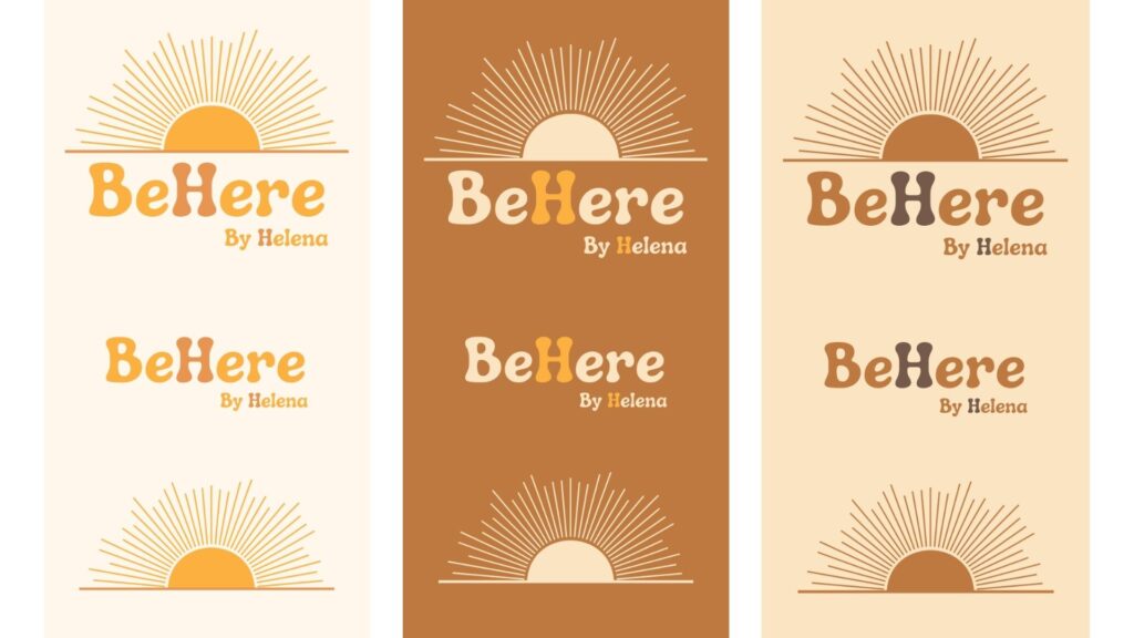 Logo Varianten für BeHere by Helena
